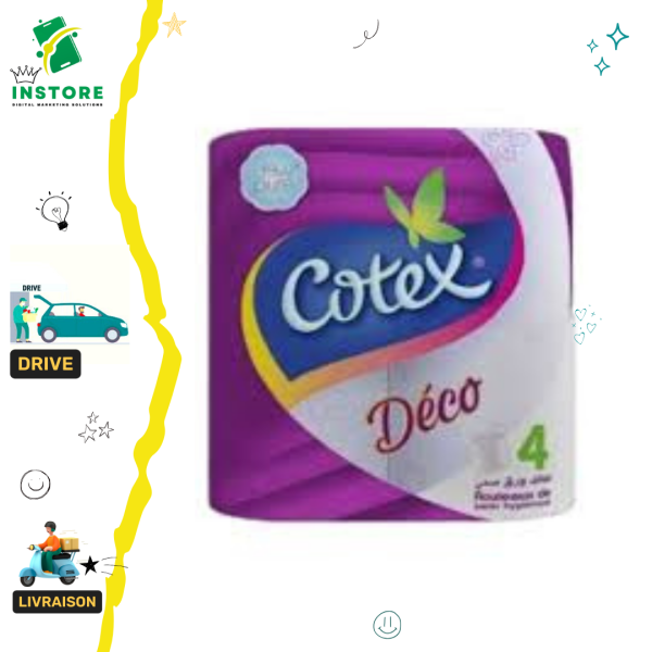 Cotex Papier hygiénique  déco 4pcs