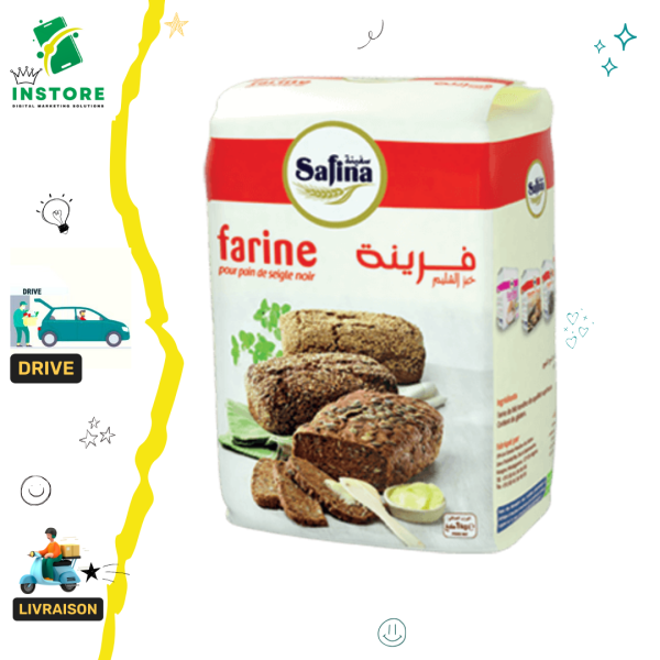 Safina Farine Ségle Noir 1kg