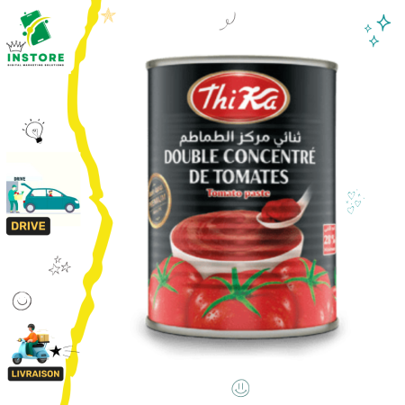 Thika Double concentré de tomate 28% 400g