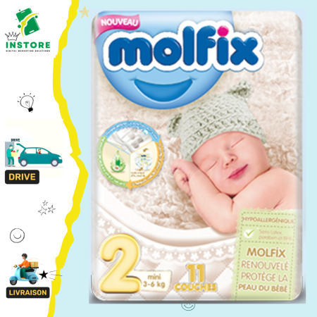 Molfix Couches Bébé Taille 2 Mini (11 Pièces)