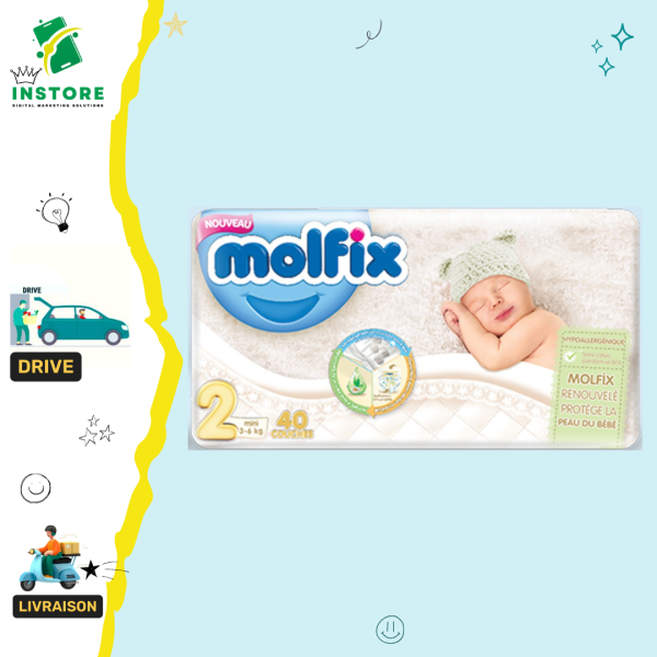 Molfix Couches Bébé Taille 2 Mini (40 Pièces)