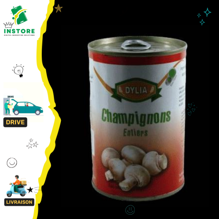 Dylia Champignons entiers-400g