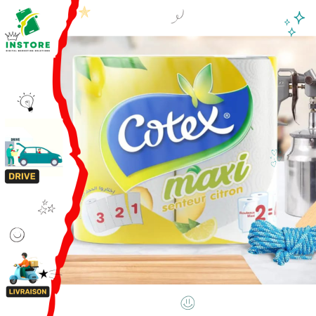 Cotex Essuie tout maxi senteur citron 2pcs