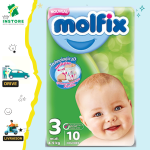 Molfix Couches Bébé Taille 3 Midi (10 Pièces)