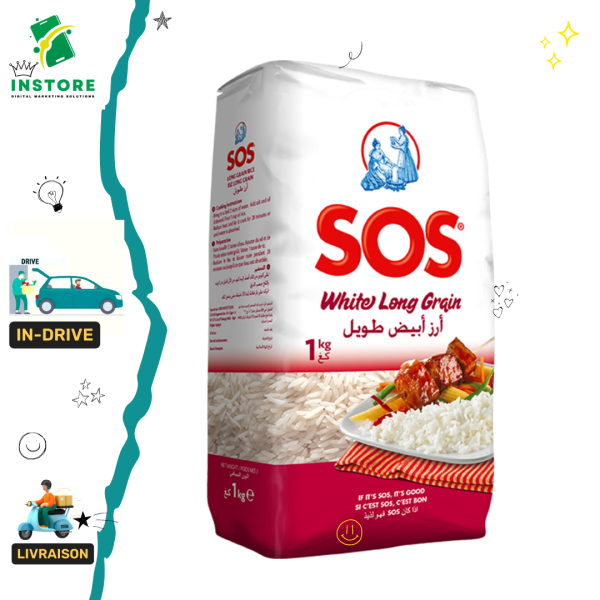 SOS Riz Blanc Long 1kg