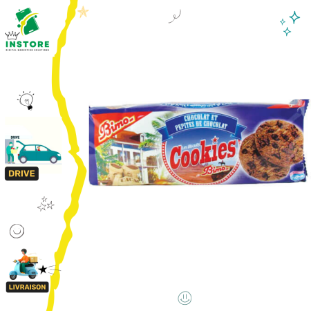 Bimo Cookies Chocolat et Pepite au-Chocolat-200g