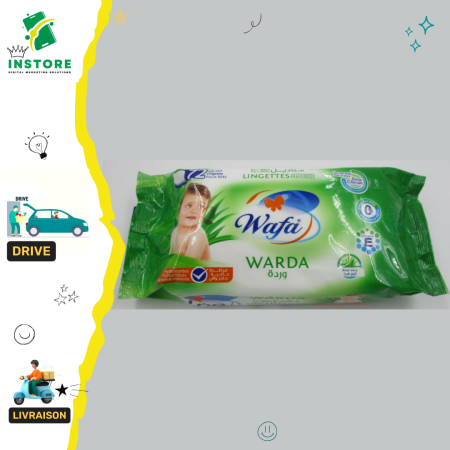 Wafa Lingette warda aloe vera 72pcs