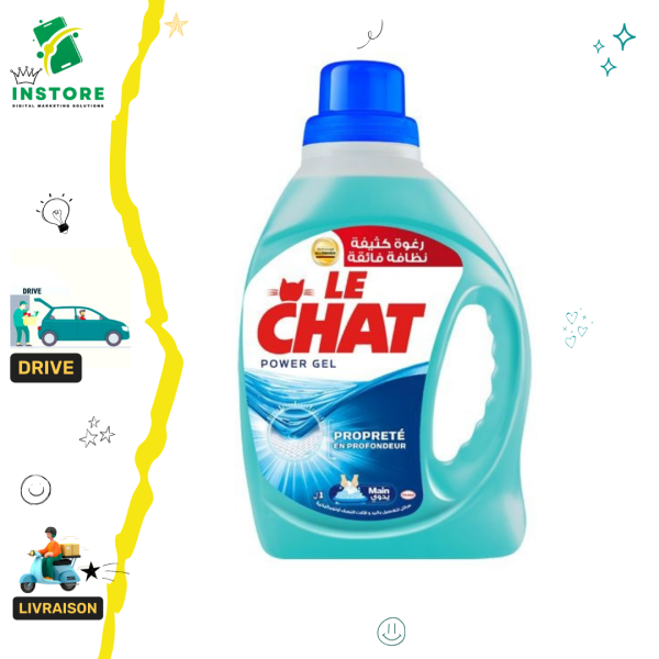 Le chat Détergent main liquide power gel-1l