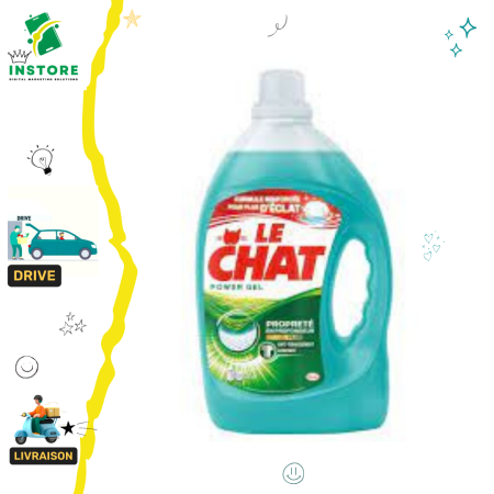 Le chat Détergent machine liquide power gel-2.5l