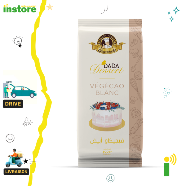 Dada Chocolat glaçage Tablette Végécao Blanc 500g