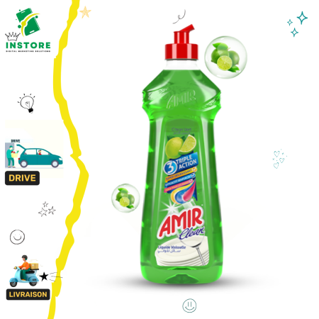 Amir Clean Savon Liquide Vaisselle citron vert 650ml