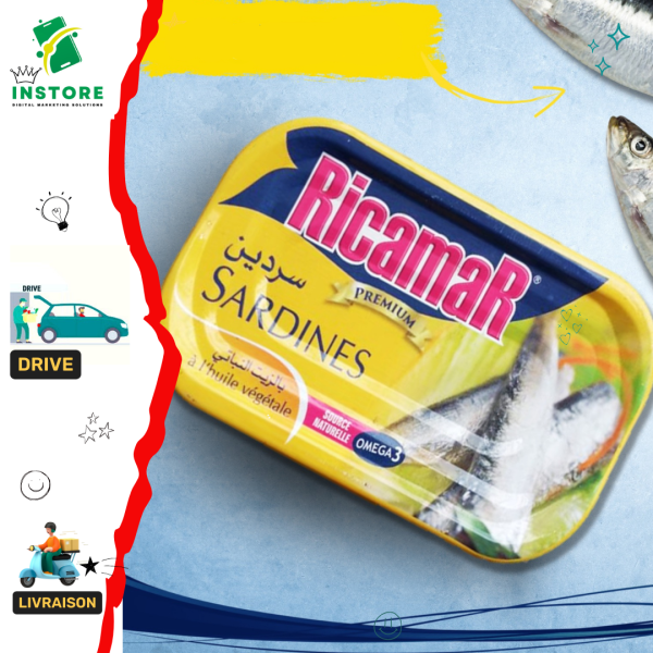 Ricamar premium Sardine à l'huile végétale 100g