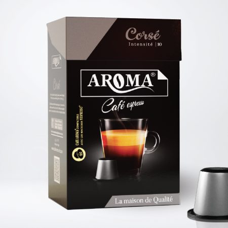 Aroma Café Capsule Corsé Intensité 10  Nombre 8cpl