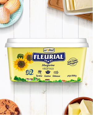 FLEURIAL Margarine de Table Barquette 500G