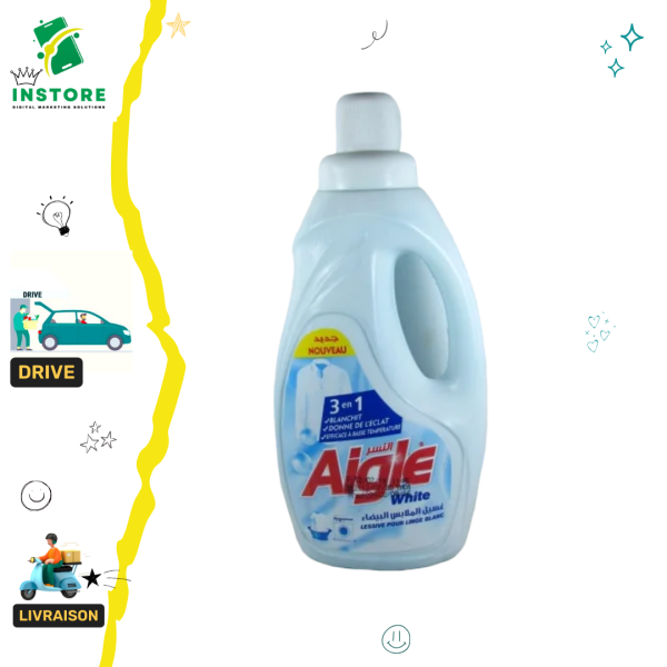 Aigle Détergent  3EN1 WHITE MACHINE-1L