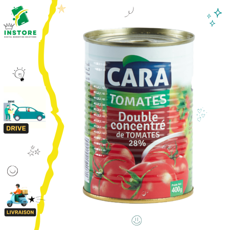 CARA  double concentré Tomate 28% 400g