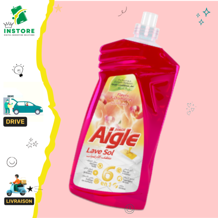 Aigle lave sol fleurs d'orchides 6En1-1L