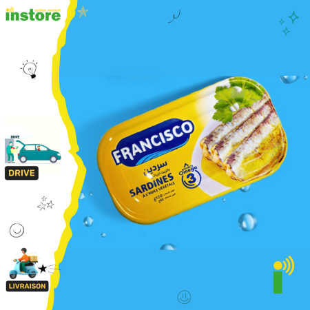 Francisco sardines a L’Huile Végétale 120g