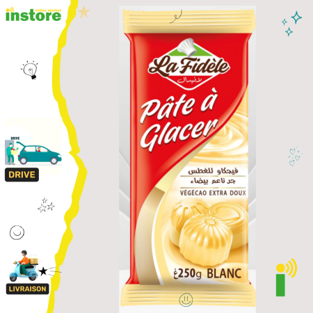 La Fidéle Pate a Glacer chocolat blanc 250g