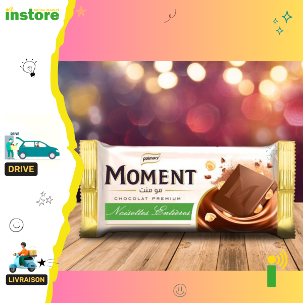 Moment chocolat tablette au noisettes entières 100g