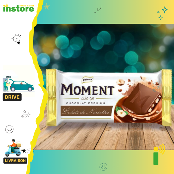 Moment chocolat tablette éclats de noisettes 100g