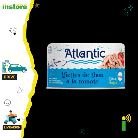 Atlantic miettes de thon À la tomate 140g