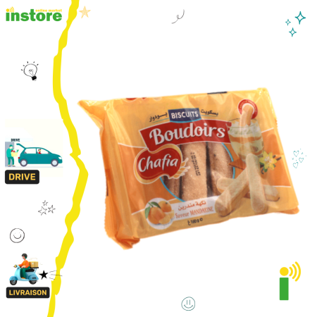 Chafia Biscuits Boudoirs goût mandarine 170g