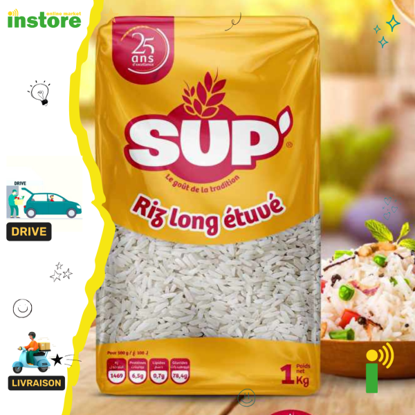 SUP Riz long étuvé 1Kg