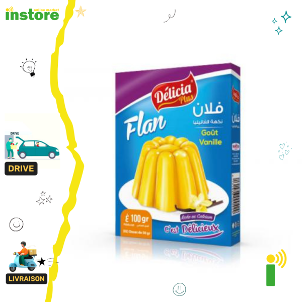 Délicia plus Flan goût caramel 100g