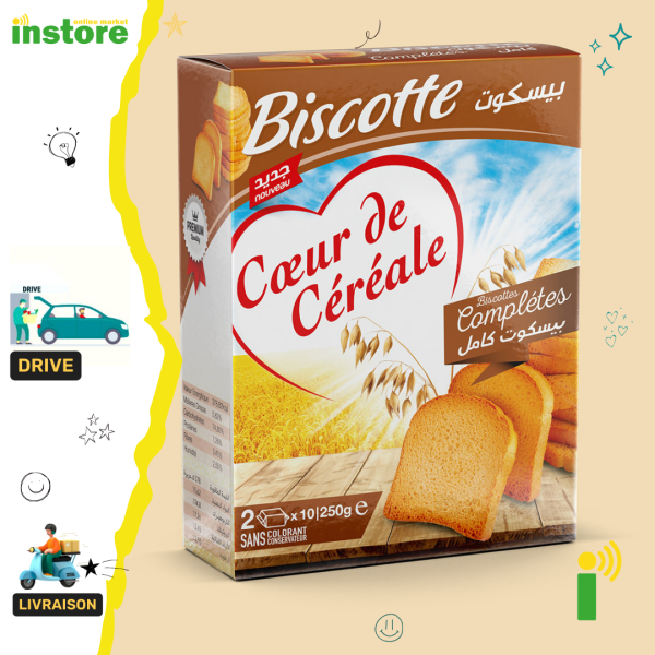 Coeur de Céréale Biscottes - Complètes - 250g